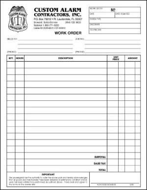 Business form sample