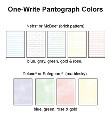 One-Write Pantograph colors